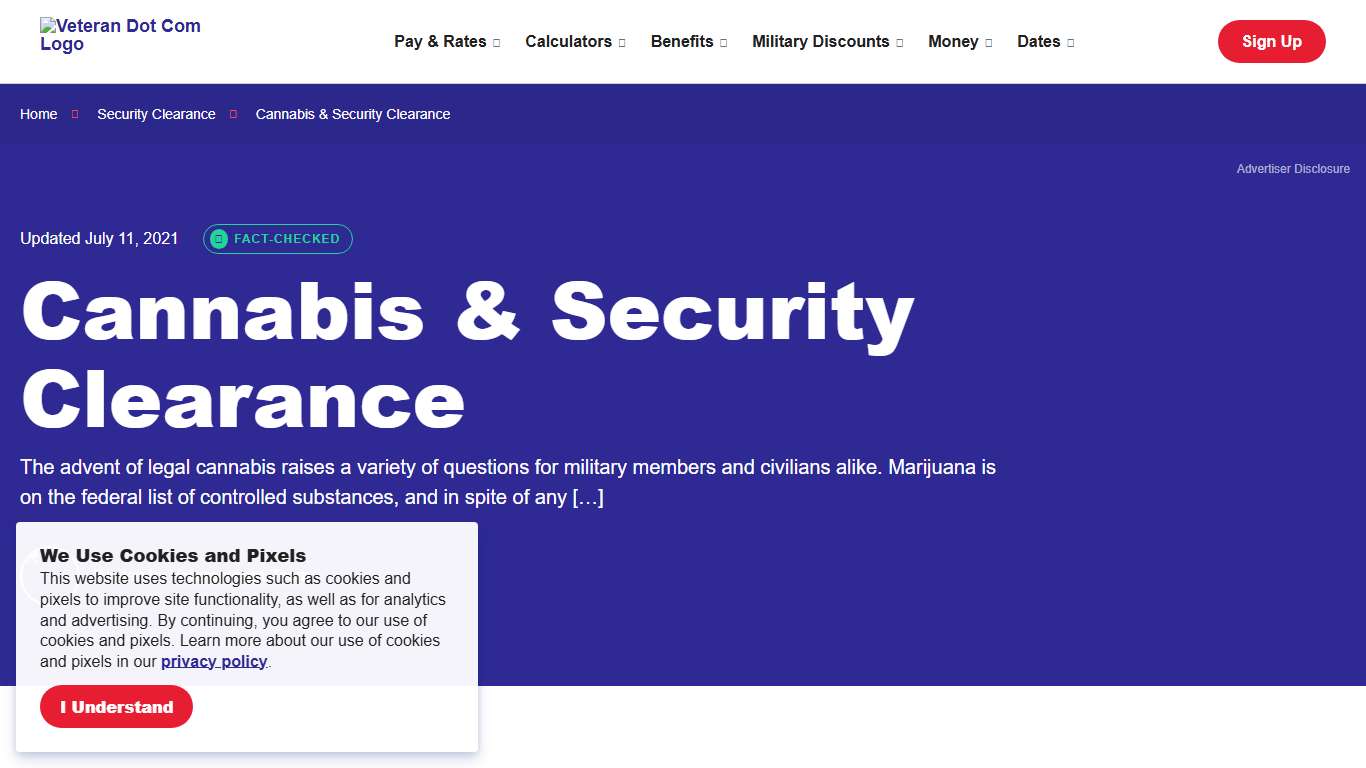 Cannabis & Security Clearance